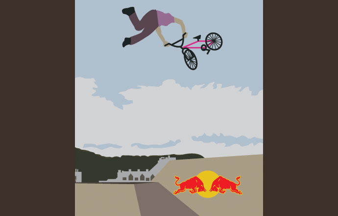 Festival bike poster illustration